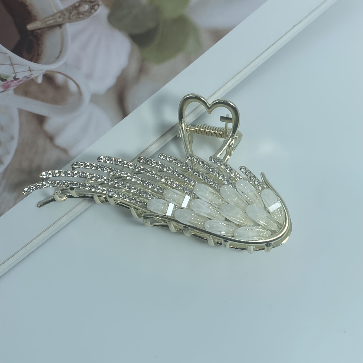angel wing hair claw clip hairpin fashionable - Temu