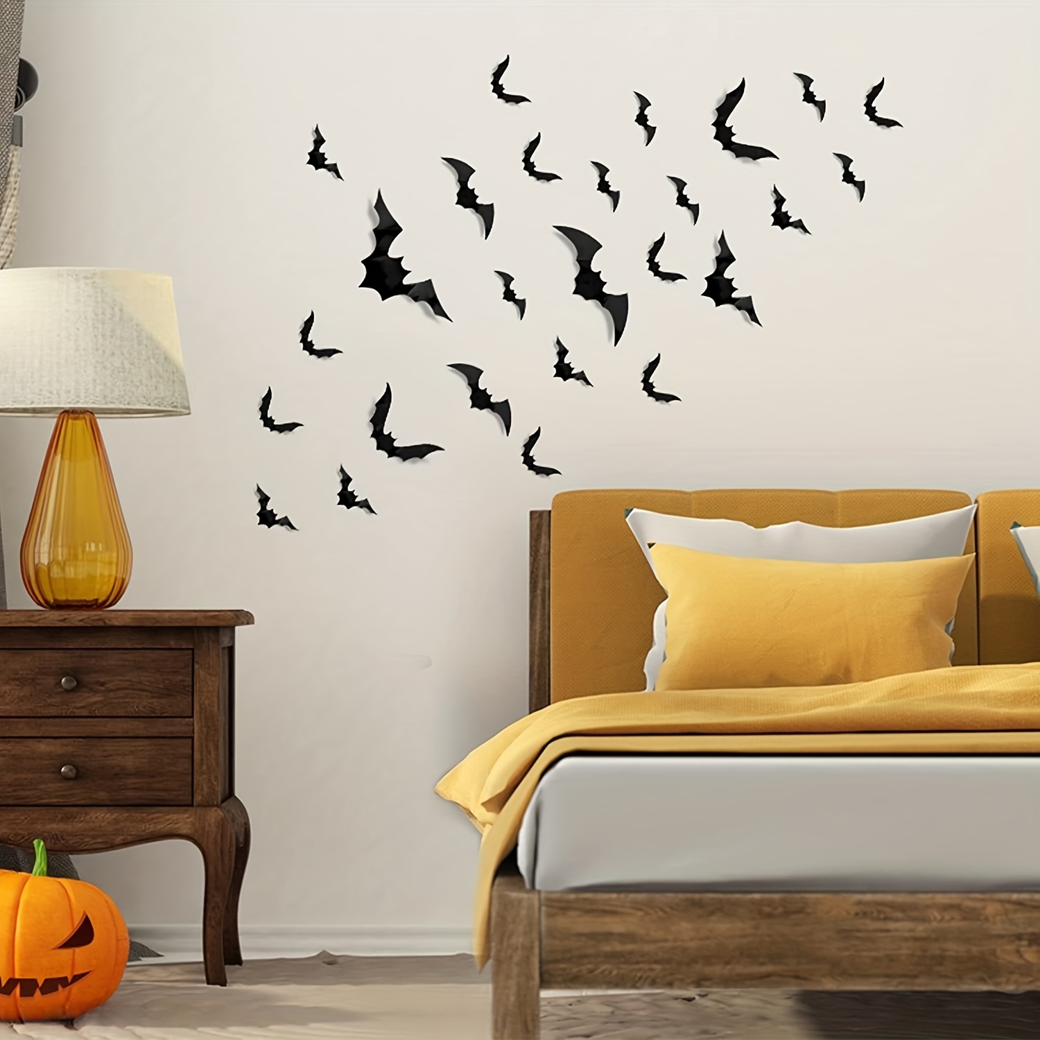 Halloween 3D Bats Decoration Wall Stickers Waterproof Black Spooky Bat for  Halloween Decoration Window Porch Door Party Supplies - AliExpress