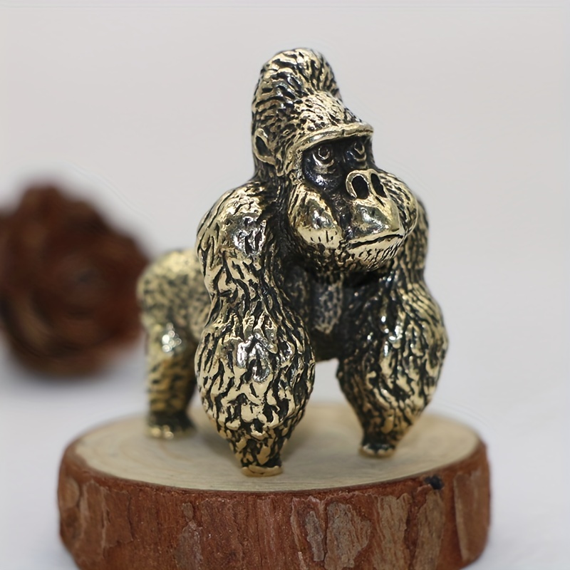 Brass Gorilla Desktop Decoration Monkey Statue Decoration - Temu