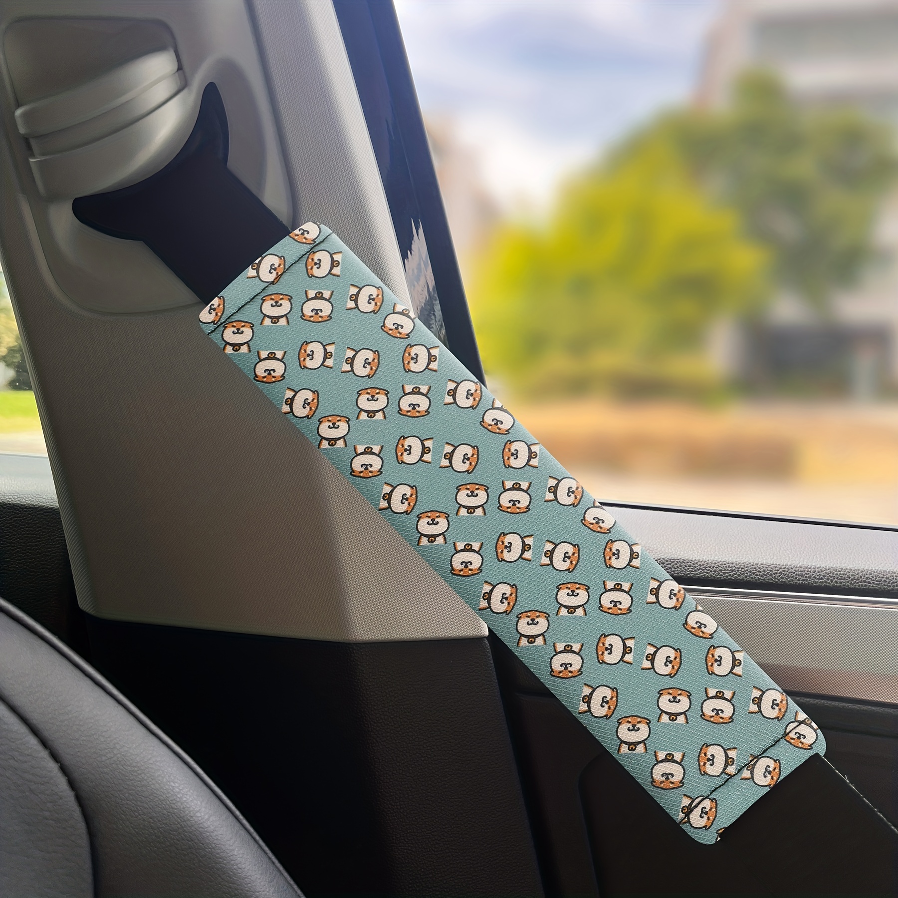 Puppy Print Car Seat Belt Cover Pads Soft Shoulder Seatbelt - Temu
