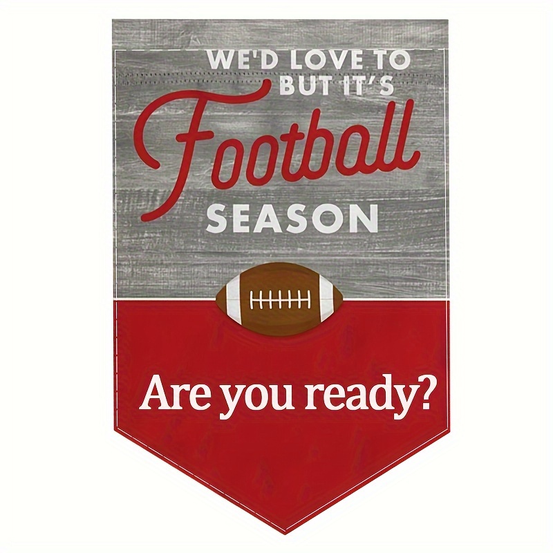 TEMU 1pc, Waterproof Football Season Garden Flag, Double Sided Welcome House Flag, Home Decor, Outdoor Decor, Yard Decor, Garden Decorations, Patio
