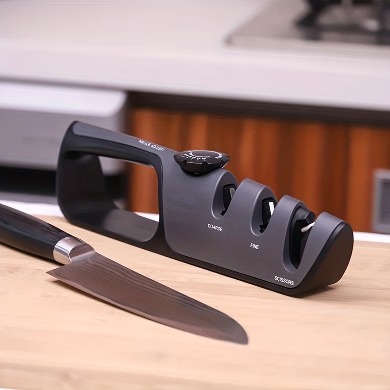 Knife Sharpener 3 stage Manual Professional Knife - Temu