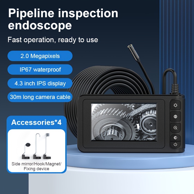 Mini endoscope camera with display device