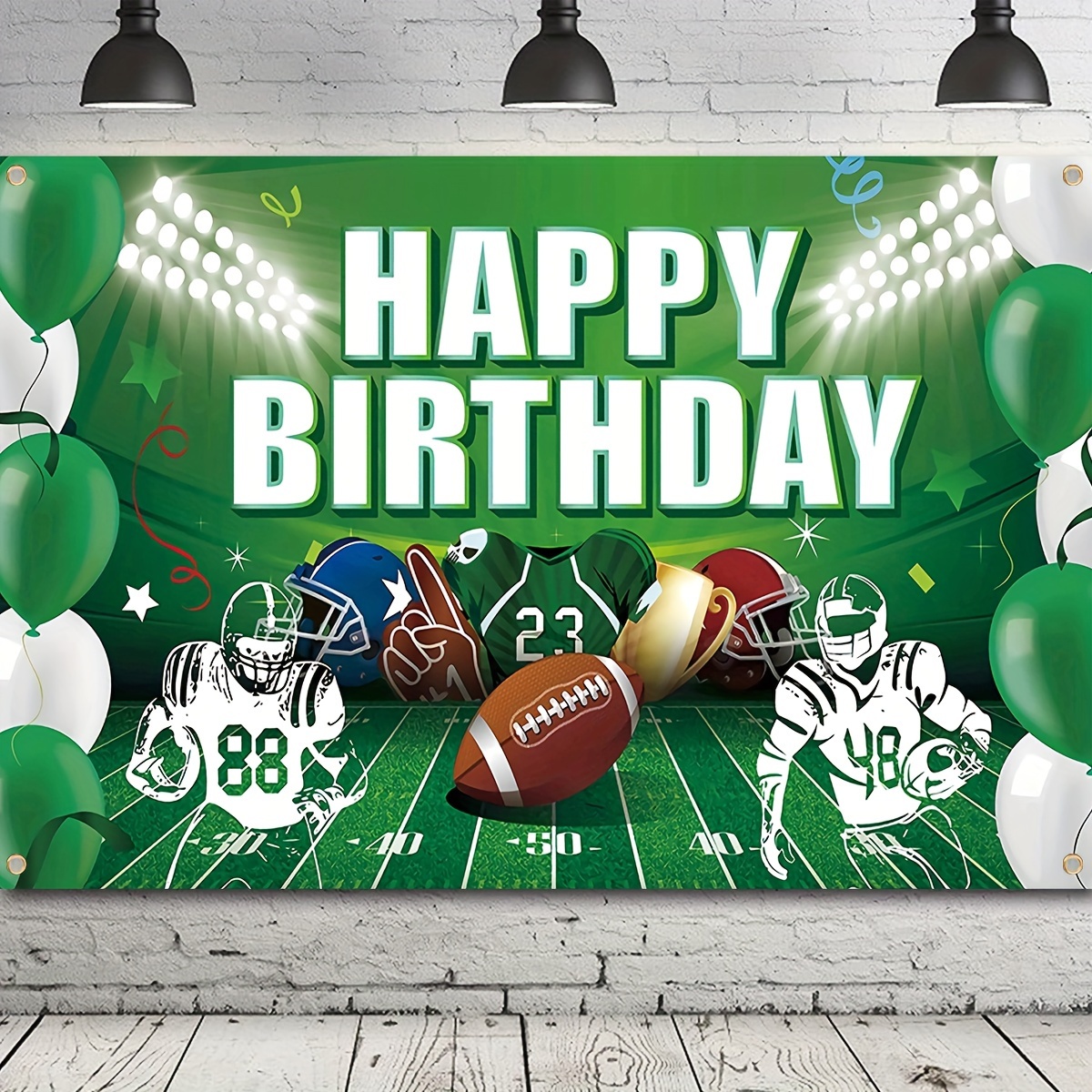 Cowboys Party Decorations, Cowboys Birthday Party Supplies, American Football Rugby Birthday Party Favor Includes Happy Birthday Banners, Hanging