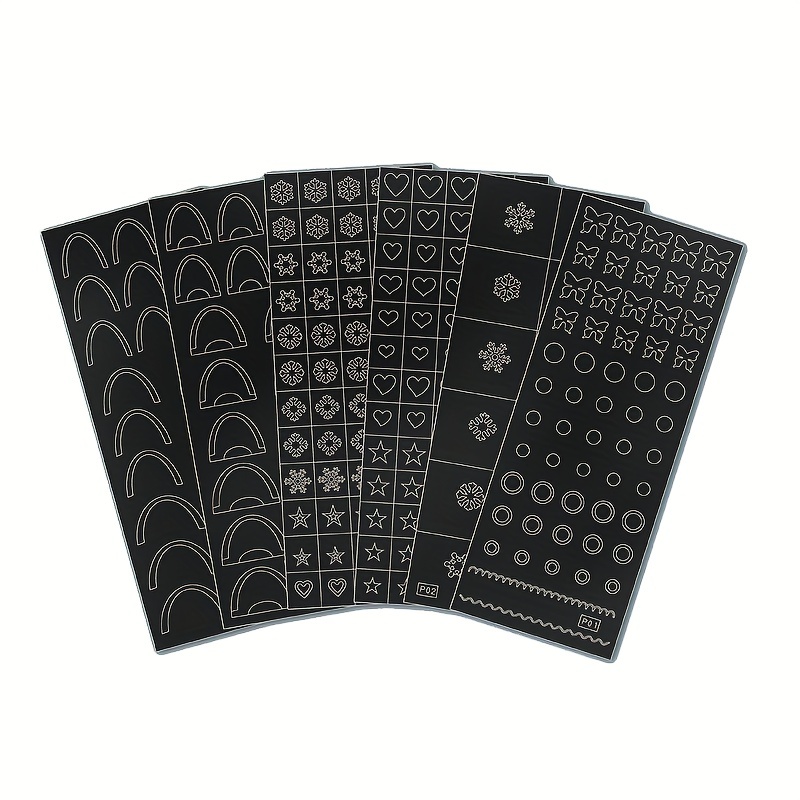 Four Point Stars Mini Vinyl Nails Stickers/airbrush Stencil Sheet