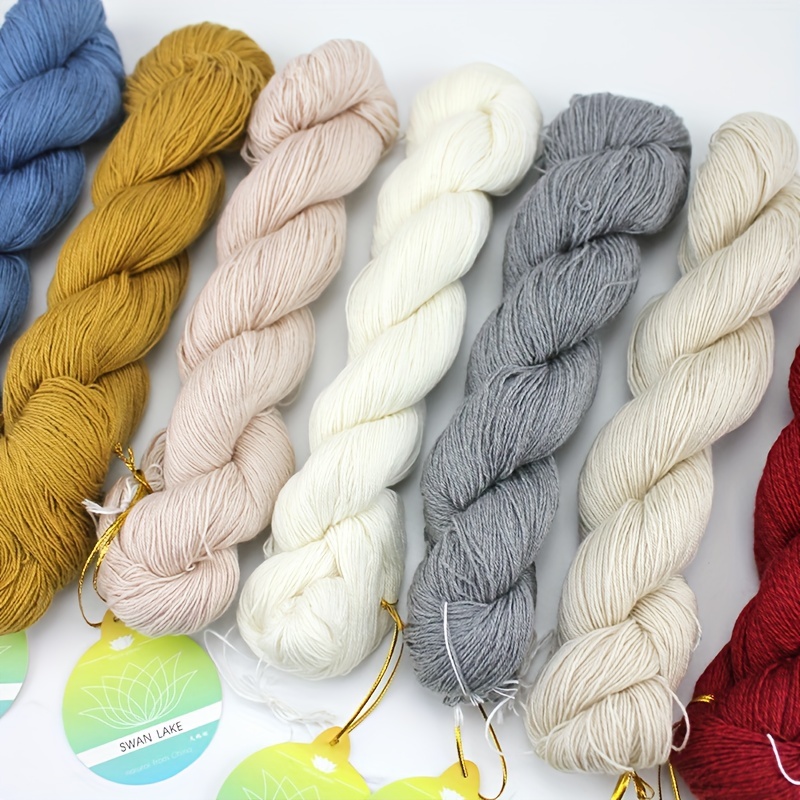 1pc Pure Mongolian Cashmere Yarn Crochet Hand-knitted Cashmere Wool Yarn  Scarves Hats Sweater Thread Yarns 98% Cashmere 1.76oz+0.7oz