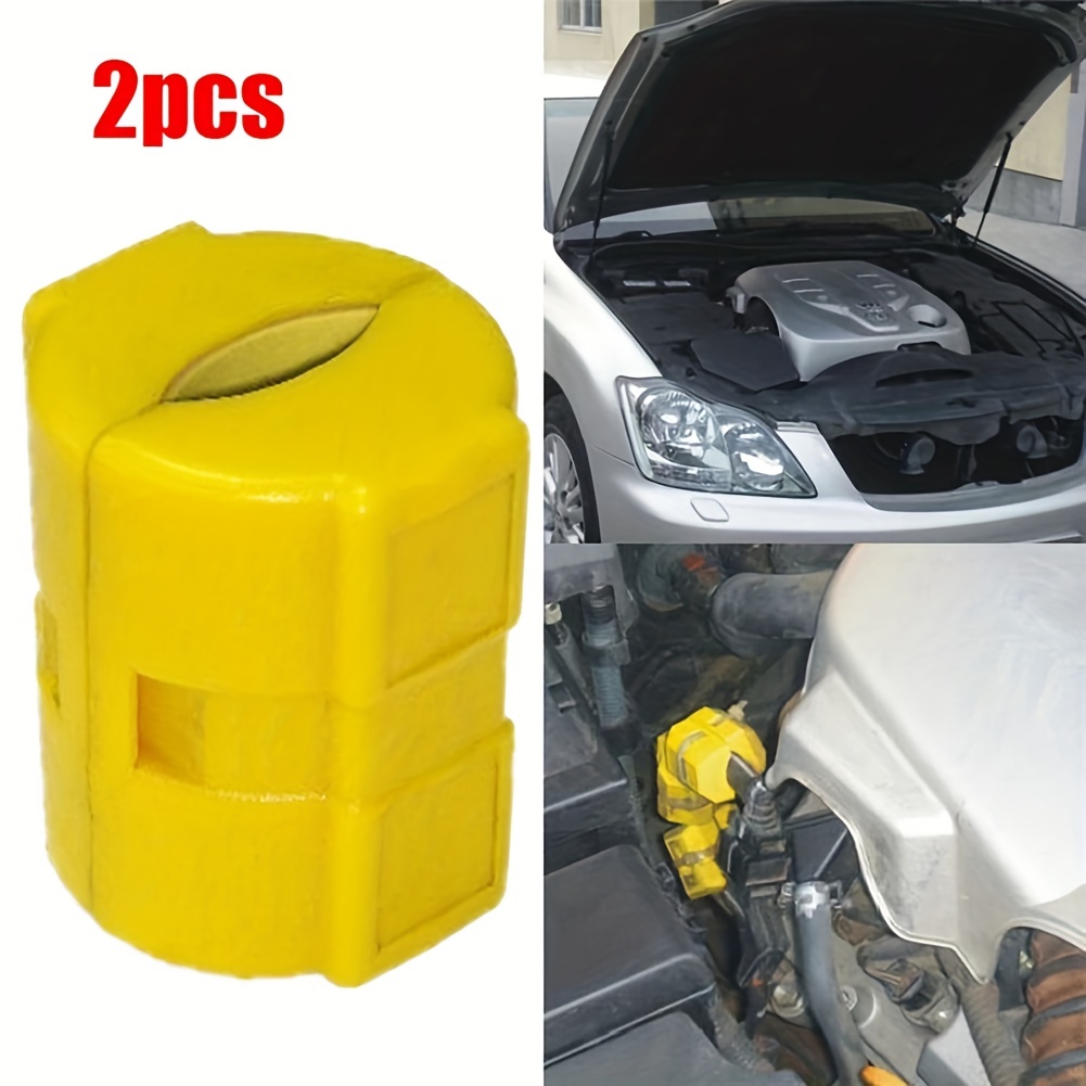 Kraftstoffsparer, universeller magnetischer Kraftstoff Benzin Sparer  Fahrzeug Energy Saver Auto Assisting Tool (4 Stück gelb)
