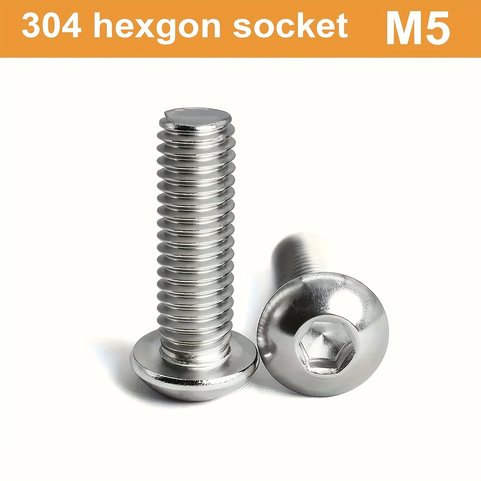 M8-1.25 x 30mm Socket Head Cap Screws Bolts, Allen Socket Drive, Stainless  Steel 18-8 (304), Full Thread, Bright Finish, Machine Thread, 20 PCS