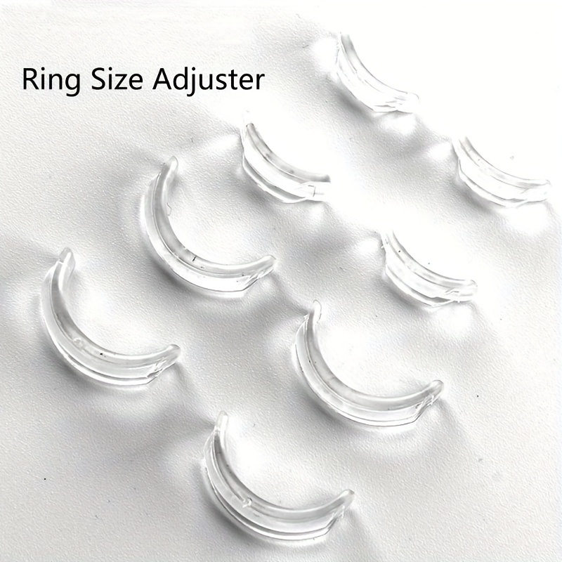 Ring Size Adjuster Invisible Ring Size Adjuster for Loose Rings Ring  Adjuster Size Fit Any Rings Ring Guard Reducer, 8 Sizes (16 Pieces)