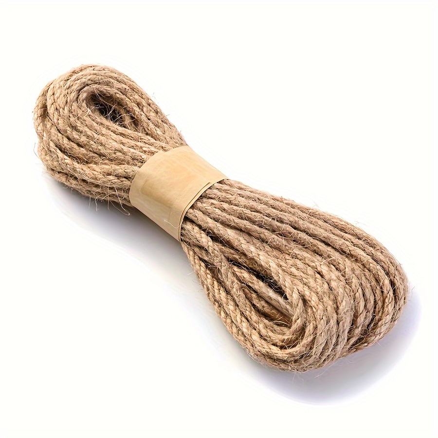 1 Roll 4mm Jute Twine 3-strand DIY Strong Jute Rope Decorative Packaging  String for Gifts Crafts (100m/Roll)