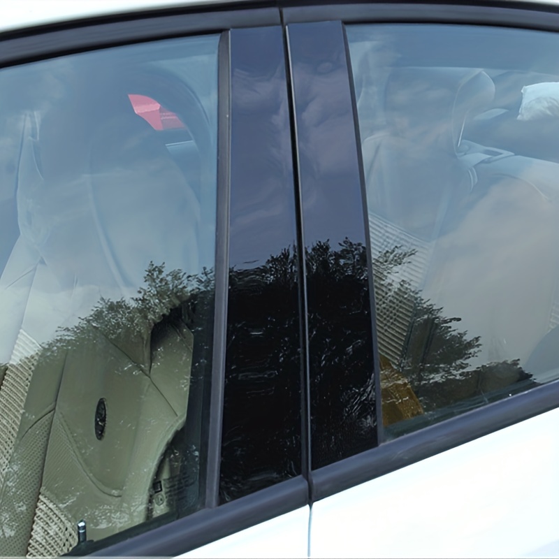 Autocollant de pilier de fenêtre de voiture, 6 pièces, garniture
