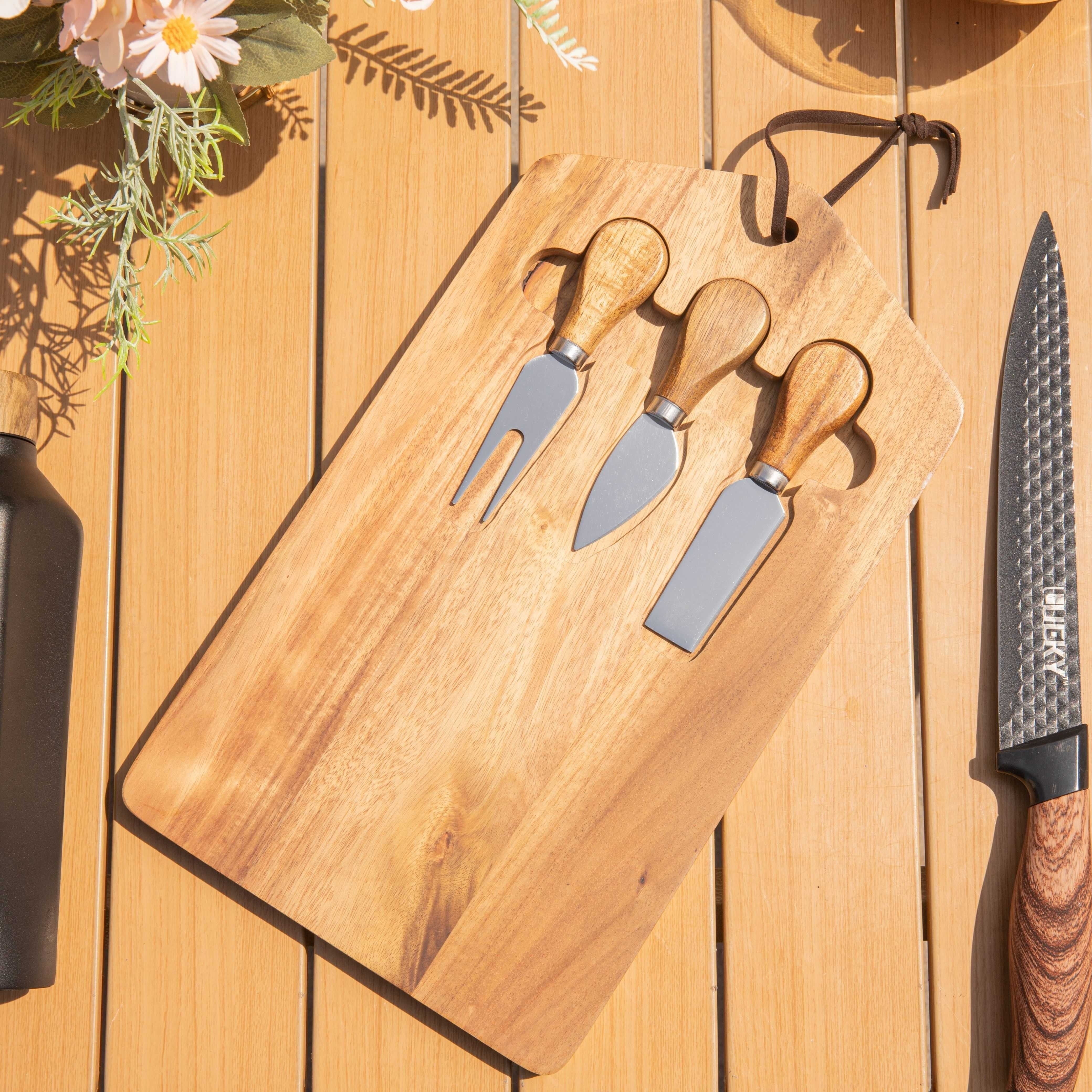 Comprar Cuchillos de acero inoxidable para queso, rebanador de queso con  mango de madera de bambú, 1 ud.