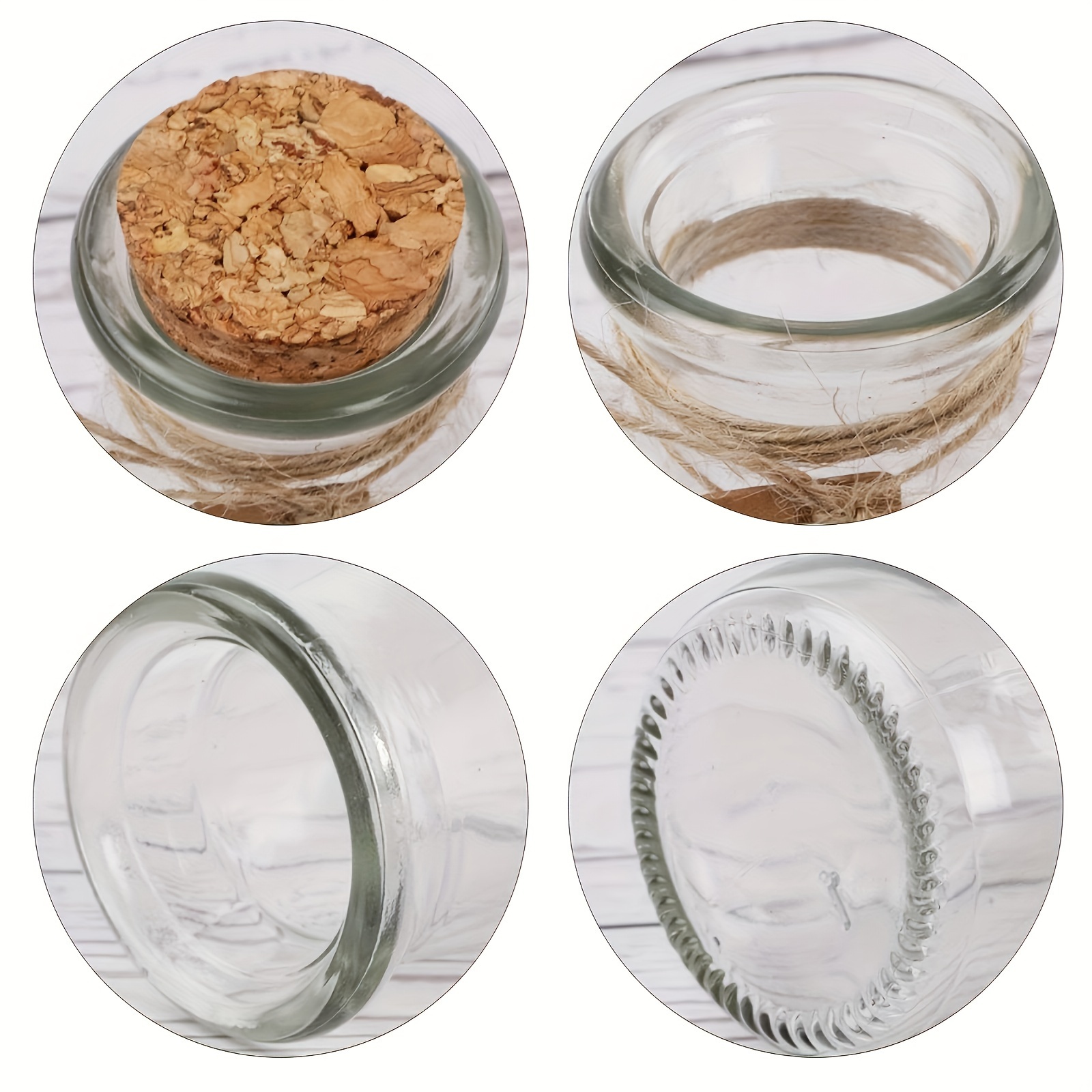 Mini Small Glass Jars With Sealed Lids, Clear Glass Food Storage container,  3.4 OZ