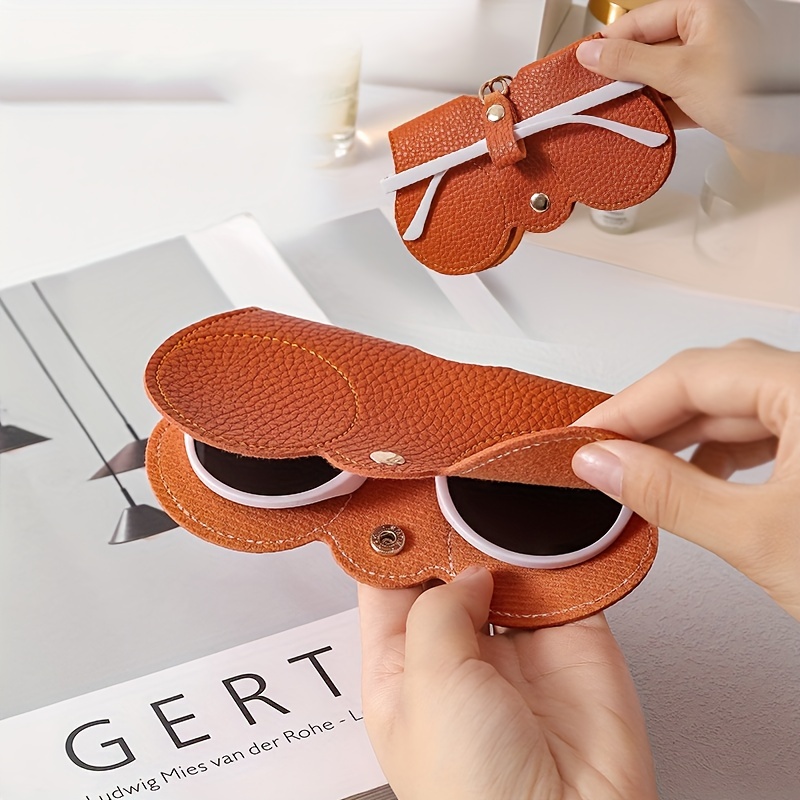 Elegante Geprägte Brillenhülle, Niedliche Hängende  Sonnenbrillen-Aufbewahrungstasche Aus PU-Leder, Tragbarer Brillenhalter Für  Die Reise - Temu Germany