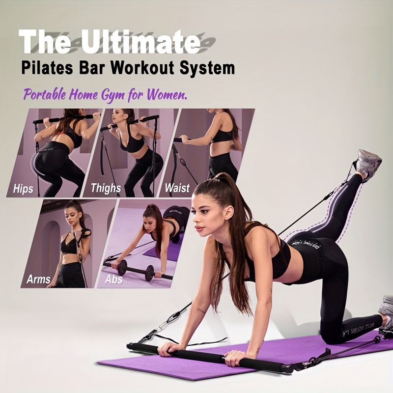 Belly Wheel Pilates Stick Multi functional Fitness Pull Rope - Temu