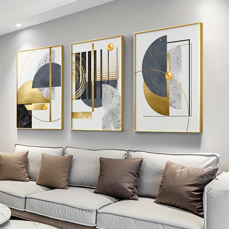 MEIW Poster da parete in stile astratto moderno, 40 x 60 cm, con stampa  artistica vintage, galleria, soggiorno, Art Deco oro dorato, senza cornice  (A,60 x 90 cm) : : Casa e cucina