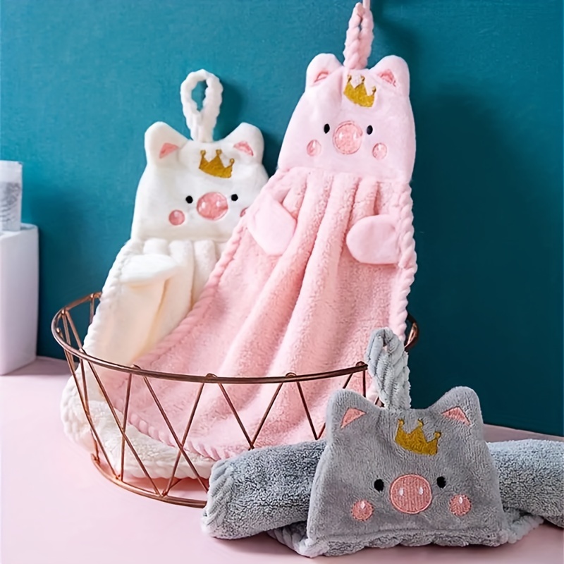 Microfiber Cute Hand Towels, Little Pig Towel Household And Absorbent, Kitchen  Towel, Lazy Rag Towel - Temu