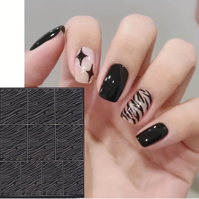 Airbrush Stencils Nail Stickers For Nails Checkerboard - Temu