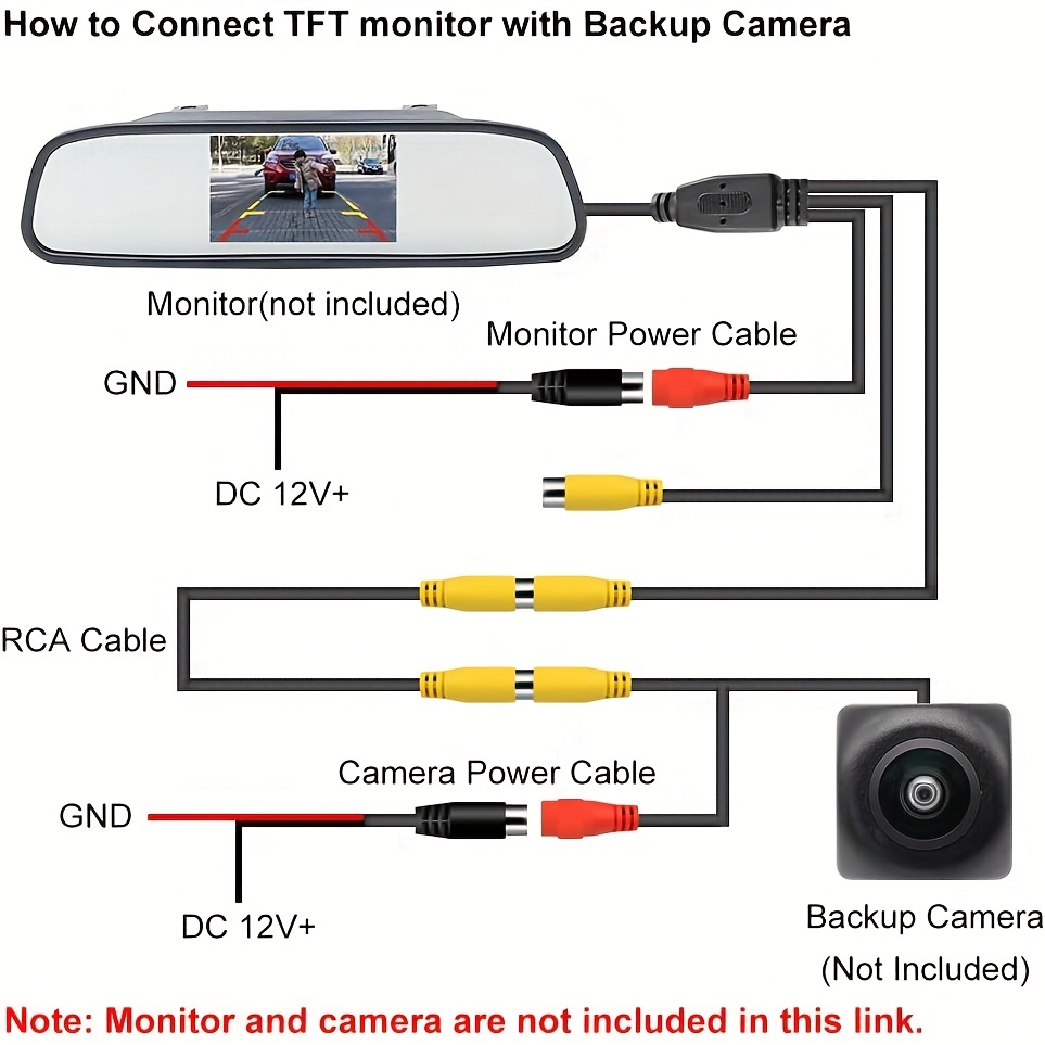 Backup Camera Extension Cable Backup Camera Wire - Temu