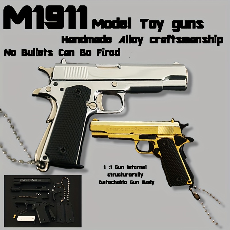  Pistola de juguete, realista escala 1: 1 Colt 1911 balas de  Caucho : Juguetes y Juegos