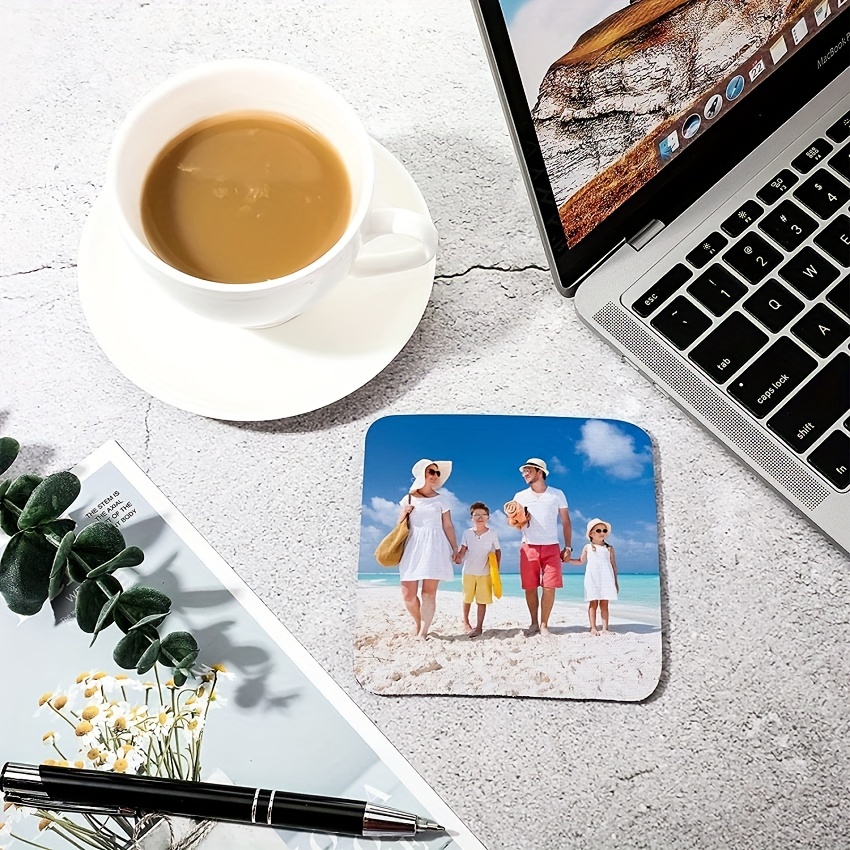 10/30pcs Sublimation Blanks Car Coasters, 2.75 Inch 5mm Car Coasters Blanks  With Fingertip Grip, For Thermal Sublimation DIY Crafts Cup Holders