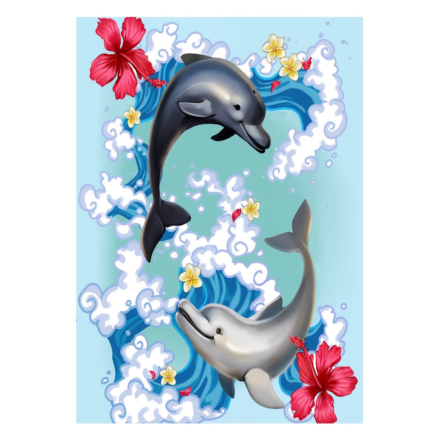 5d Full Square Diamond Painting Diy Dolphin Kits For Adults