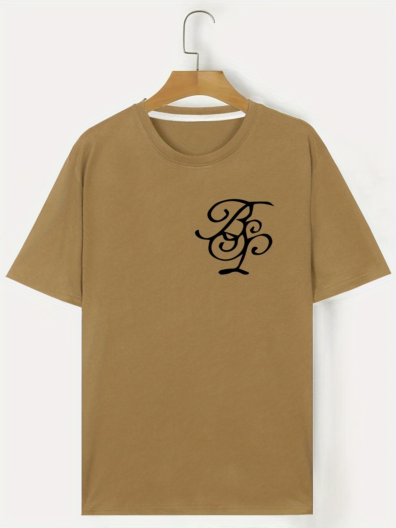 Stussy- new summer short sleeve monogram printed crew-neck loose