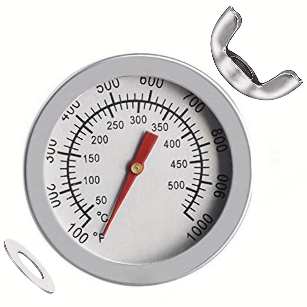 BBQ Smoker Grill Thermometer Temperature Gauge Stainless Steel Charcoal