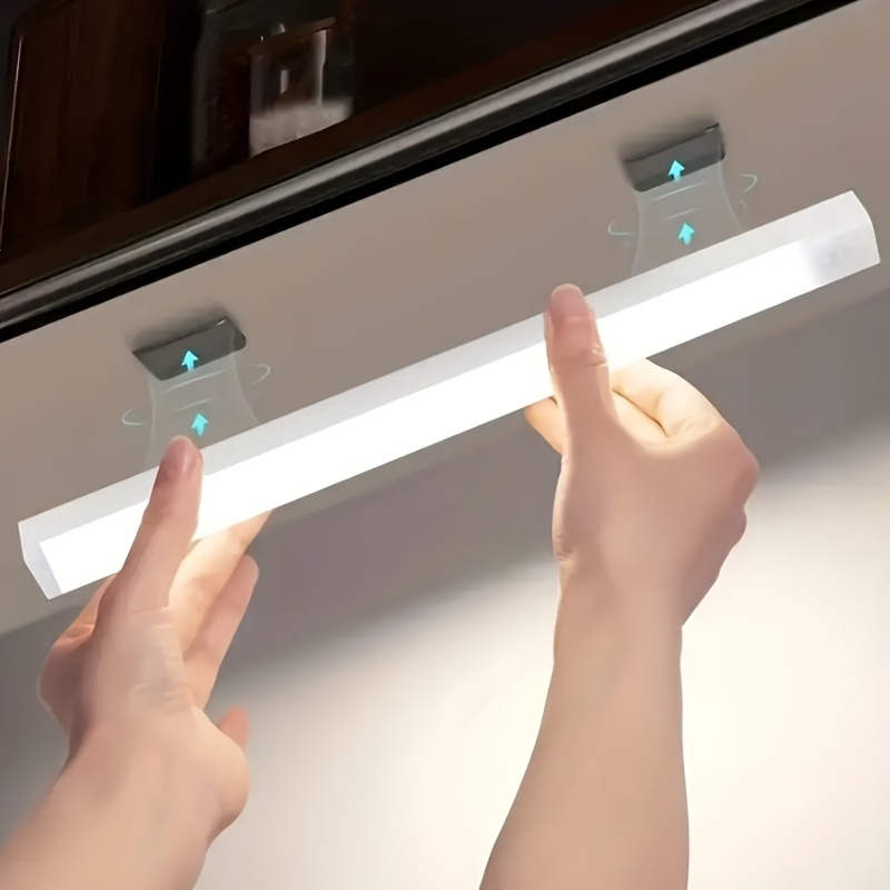 MYPLUS Luces para debajo del gabinete, barra LED de aluminio activada por  tacto y regulable de 12 pulgadas para cocina, banco de trabajo y  escritorio