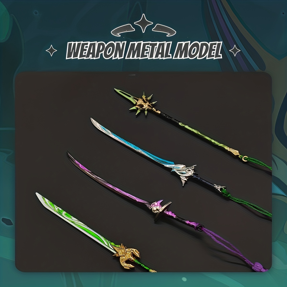 Anime Figure Shining Collection Weapon Keychain Model Decoration Ornament