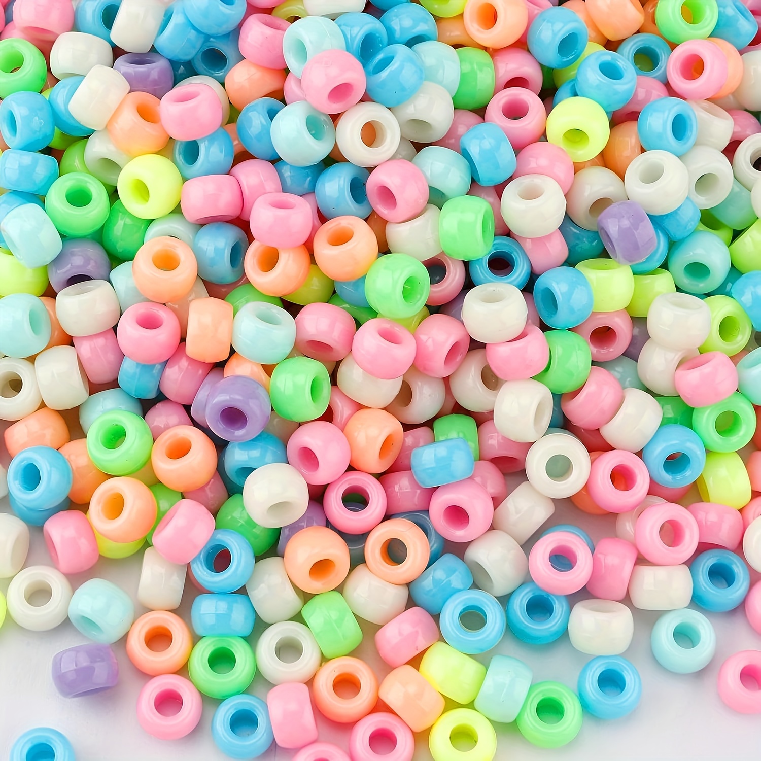 24 Assorted Colors Plastic Bulk Rainbow Beads For Jewelry Making Diy  Bracelets Necklaces Hair Braids Handicrafts Small Business Supplies - Temu