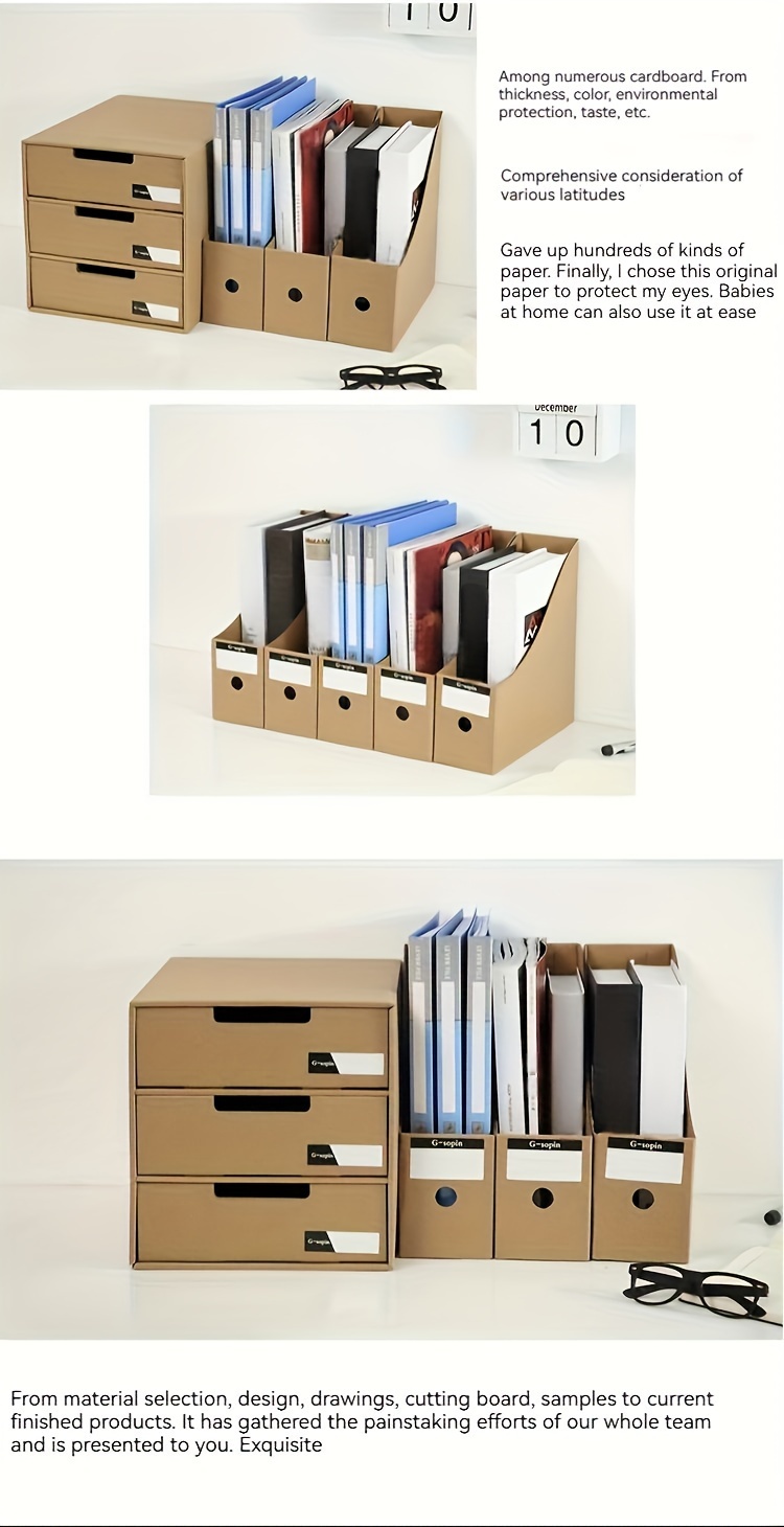 AVEO Bookshelf 1 PCS File Paper Holder Desktop File Organizer for Books,  Documents Storage Box Document Cabinets Desk Folder Office Suppiles Bookcase