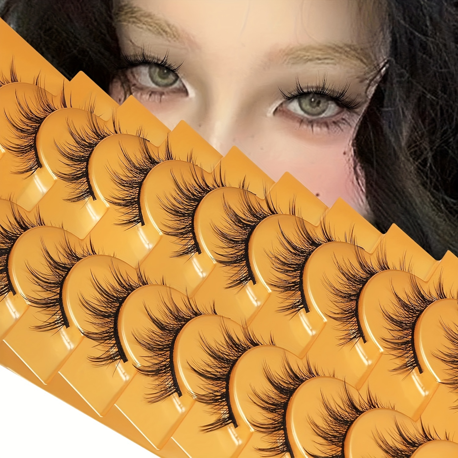 Fox Eye Lashes Angel Wing Faux Mink Eyelashes Natural Look - Temu