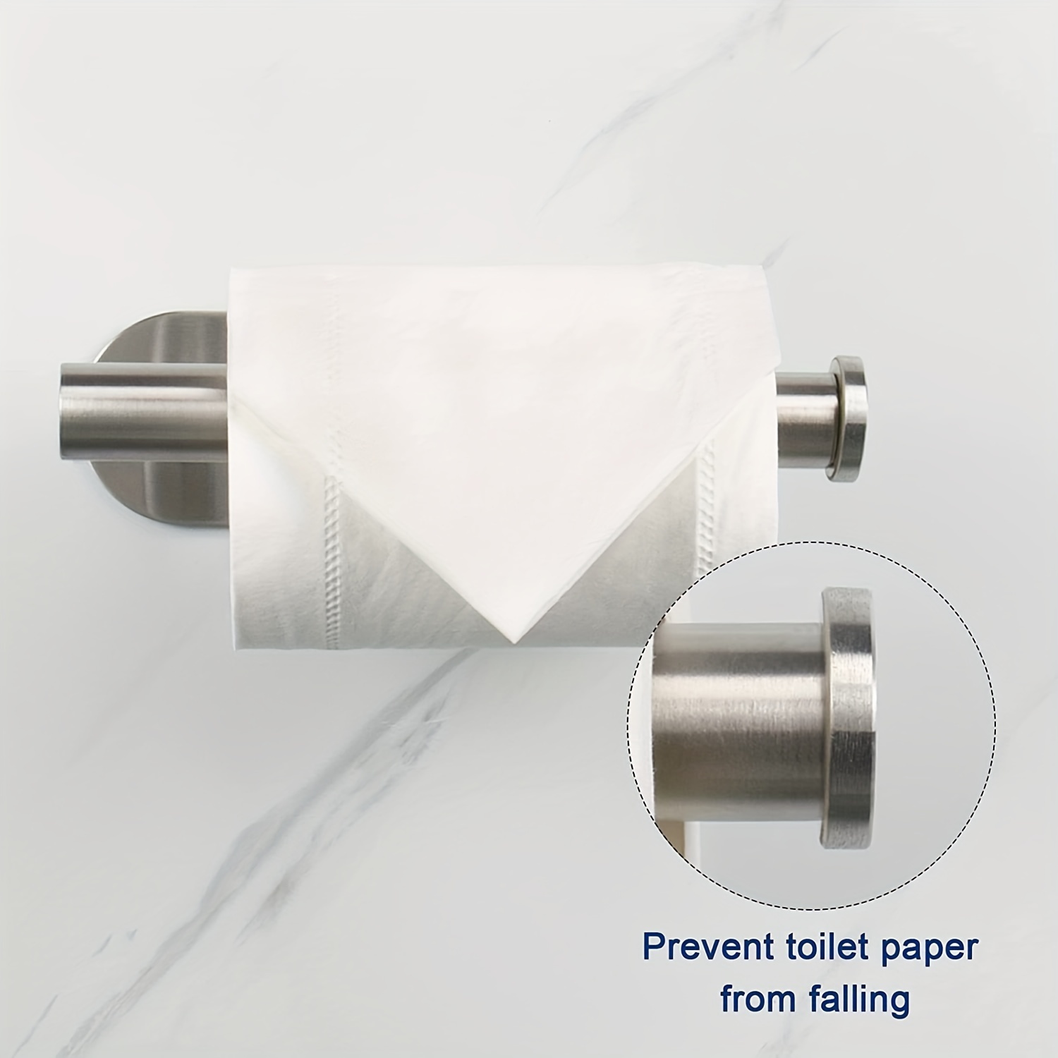 Soporte adhesivo para papel higiénico, portarrollos de acero
