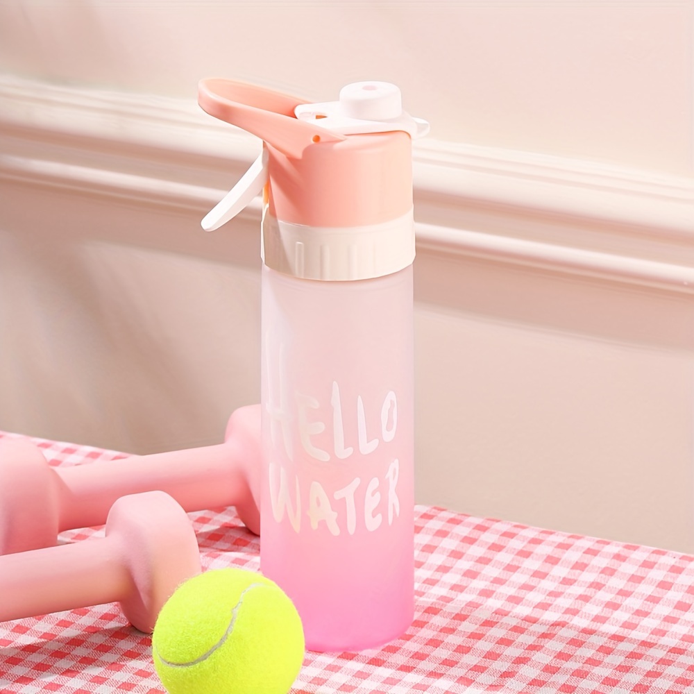 Temu 650ml Gradient Color Outdoor Sports Water Bottle With Time