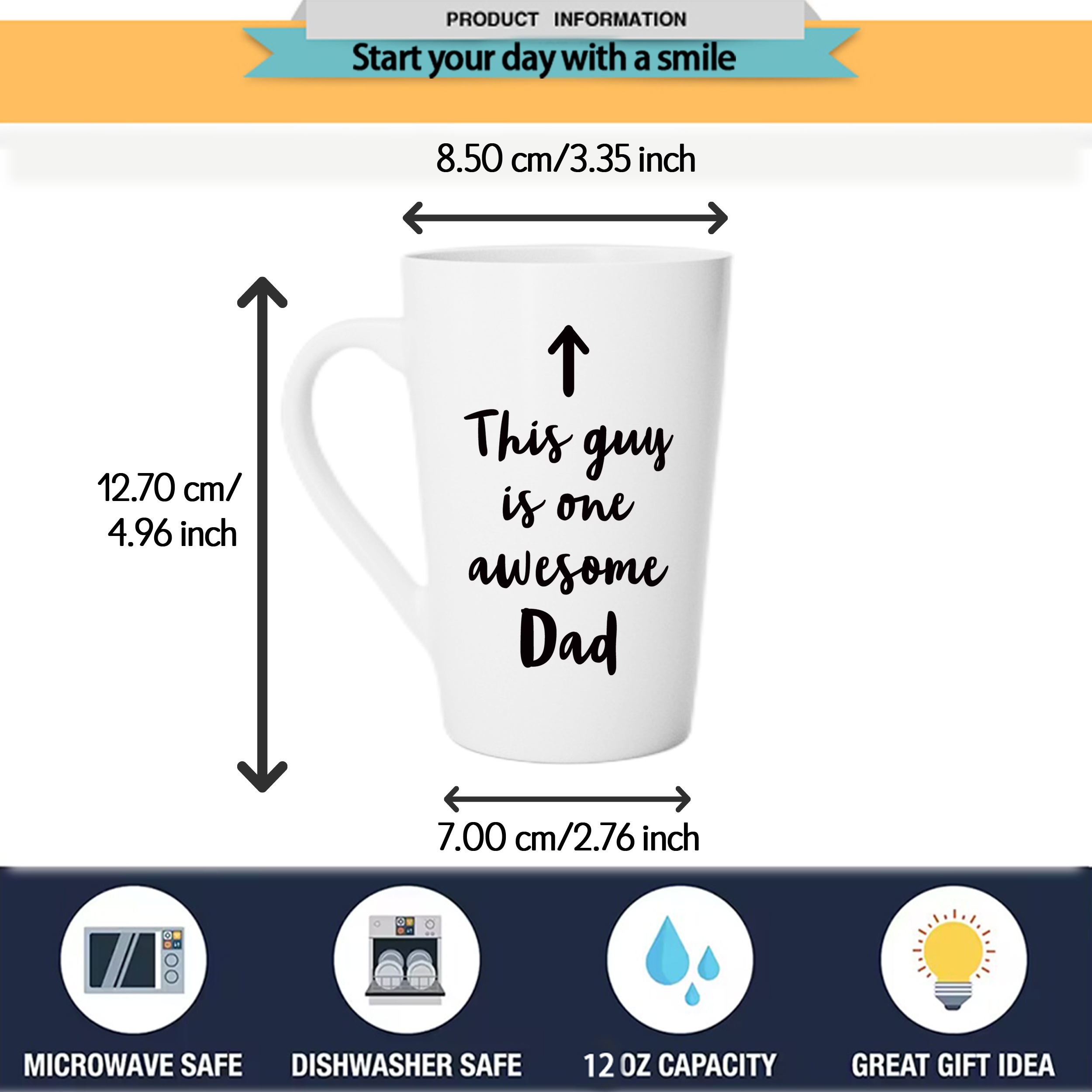 Fathers Day Gift Ideas Funny Dad Coffee Mug Cups for Men 