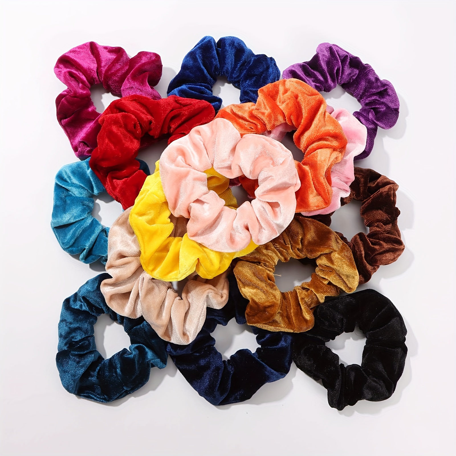 ?Random Assorted 500 Hair Tie Scrunchies Mixed Lot? ✿ Women Hair Scrunchies Scarf Dot Floral Print Elastic Bow  main image 4