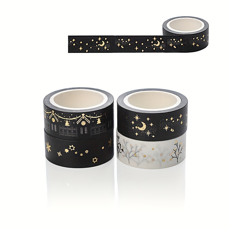 Cute 48 Rolls Washi Tape Set,Foil Gold Thin Decorative Masking Washi  Tapes,3MM