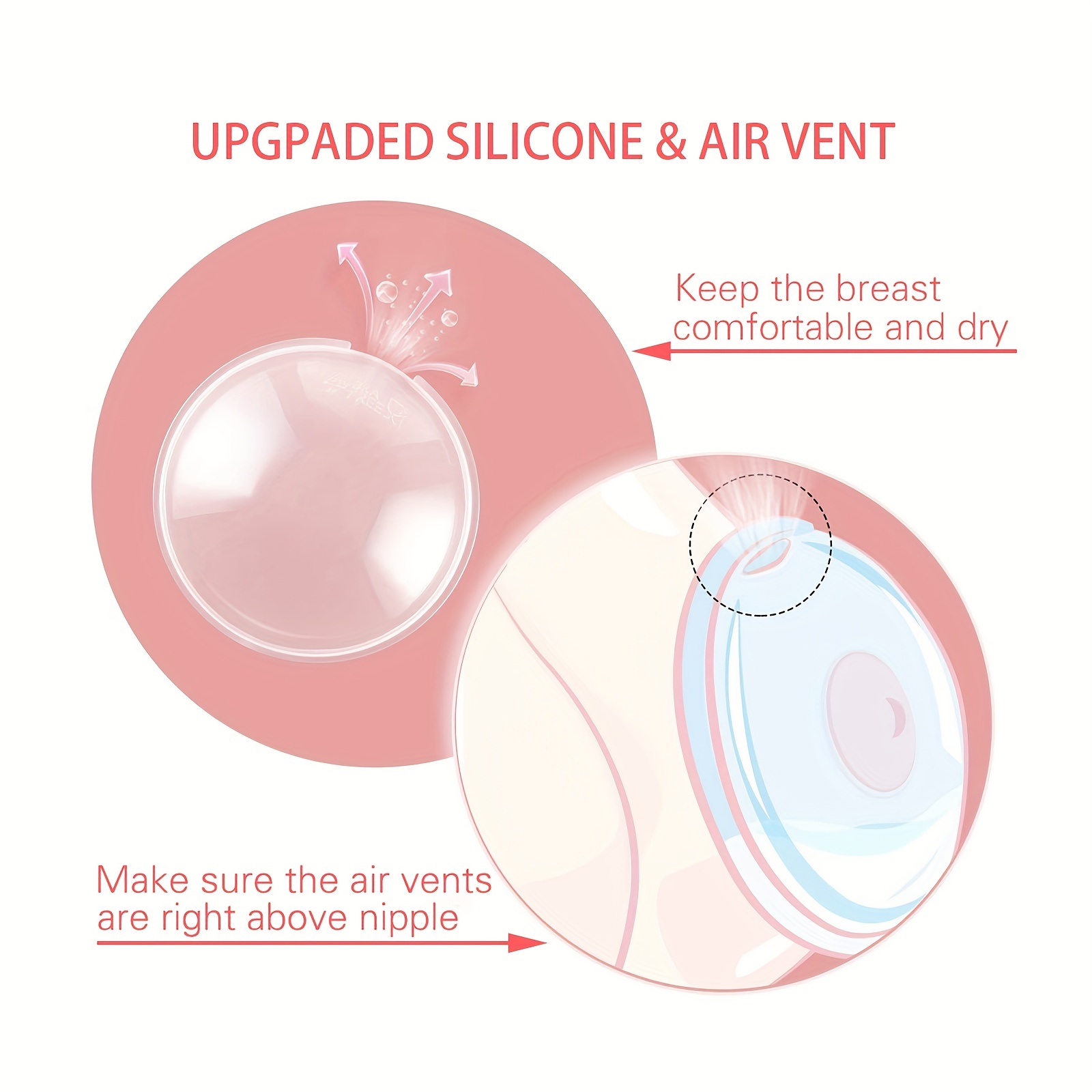 Reusable Silicone Breast Shells: Protect Sore Nipples - Temu
