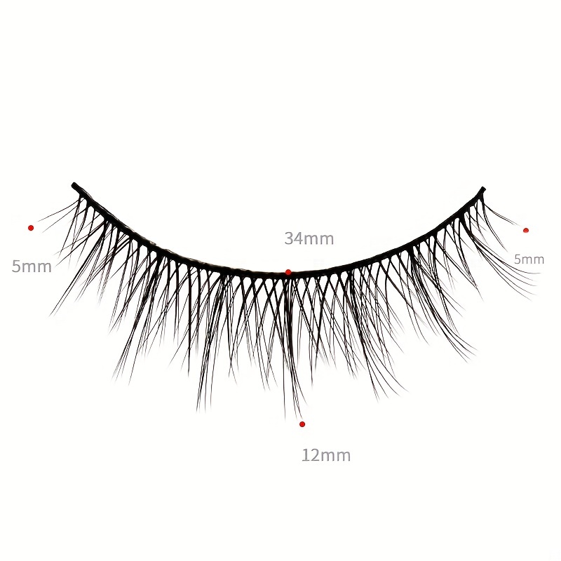 5 Pairs Natural Look False Eyelashes Fluffy Curling Crossed Lashes