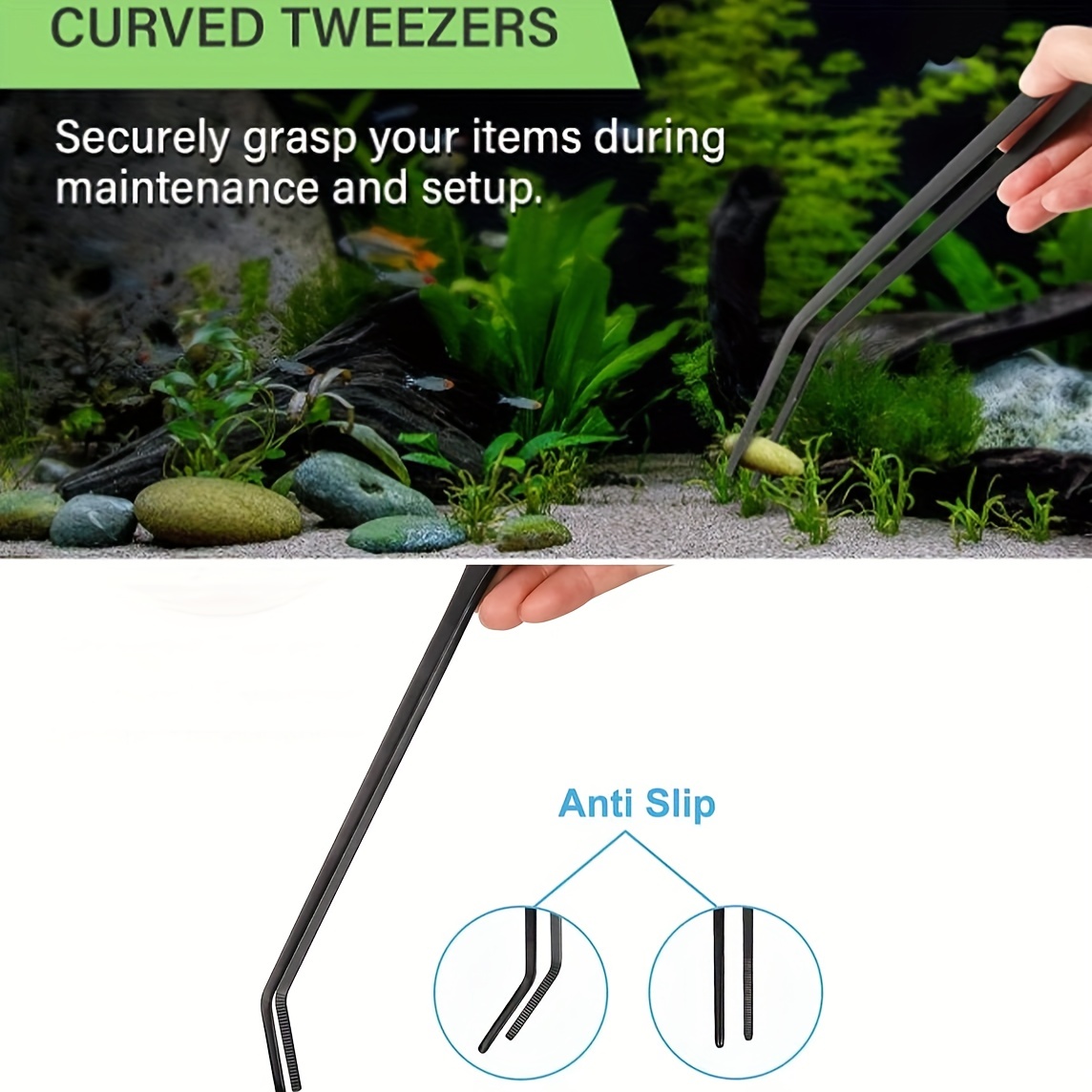 Aquarium Aquascape Tools Kit, 4 in 1 Anti-Rust Aquatic Plant Aquascaping  Tool Stainless Steel Black Tweezers Scissors Spatula for Aquarium Tank  Clean