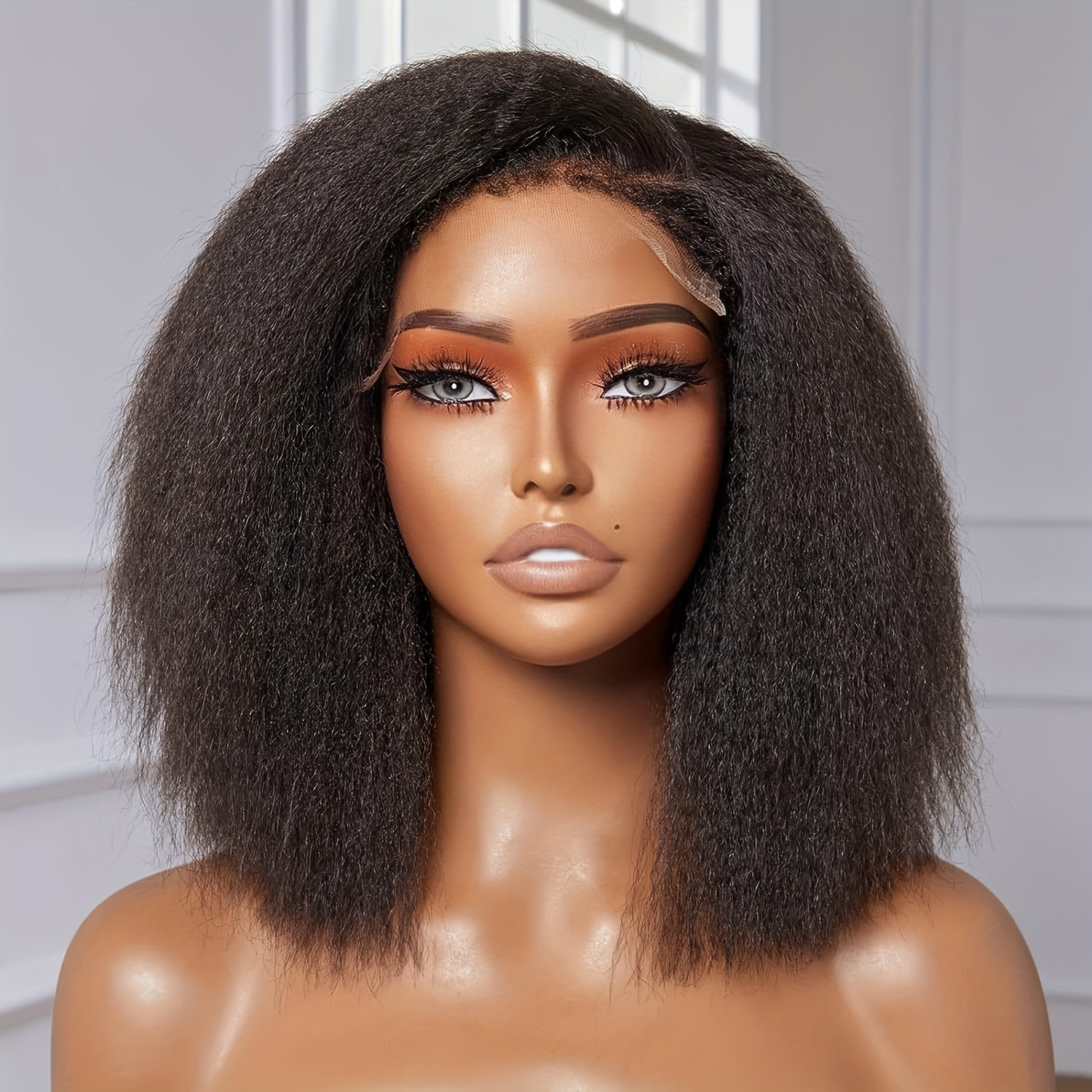 150 4x4 Human Hair Wig 4x4 Closure Wigs Short Bob Wigs Yaki Temu