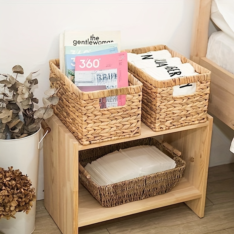 Woven Storage Baskets For Shelf Storage Organizing Household - Temu