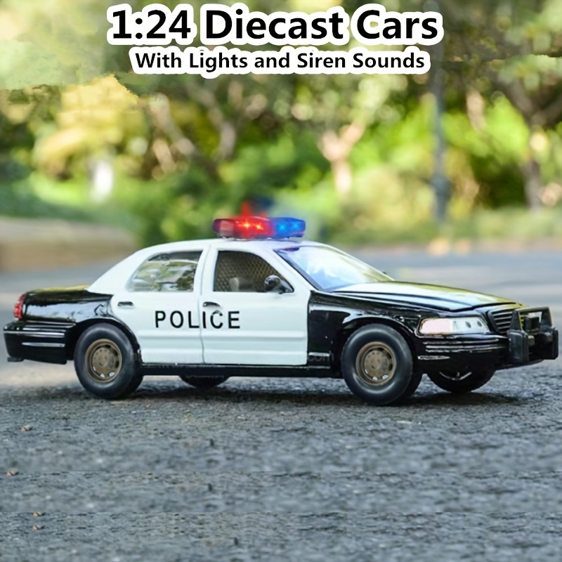 Miniature Mart Police Interceptor & U K Police Car With Pull & Go