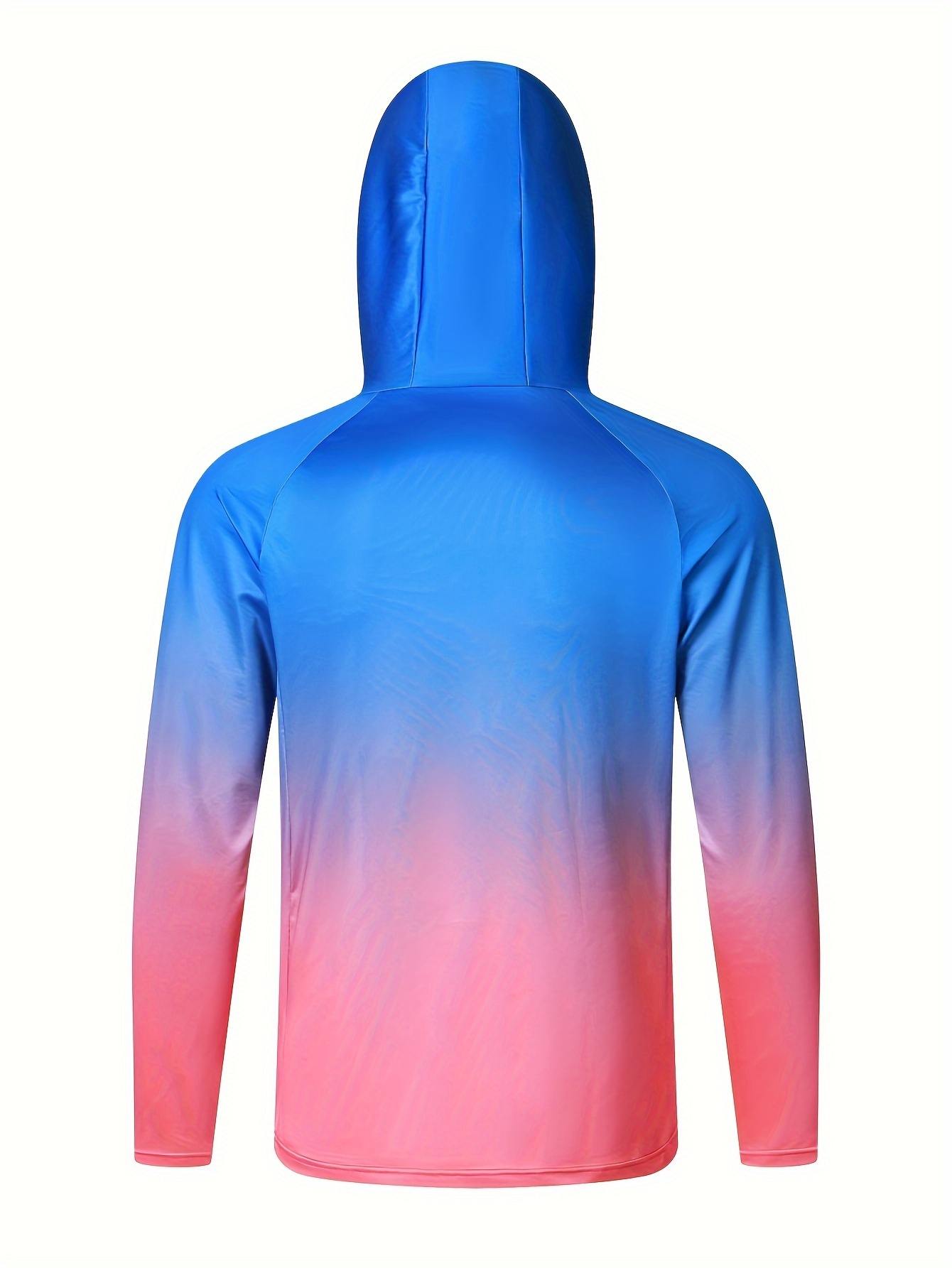 Plus Size Men's Gradient Color Hoodies With Face Cover - Temu