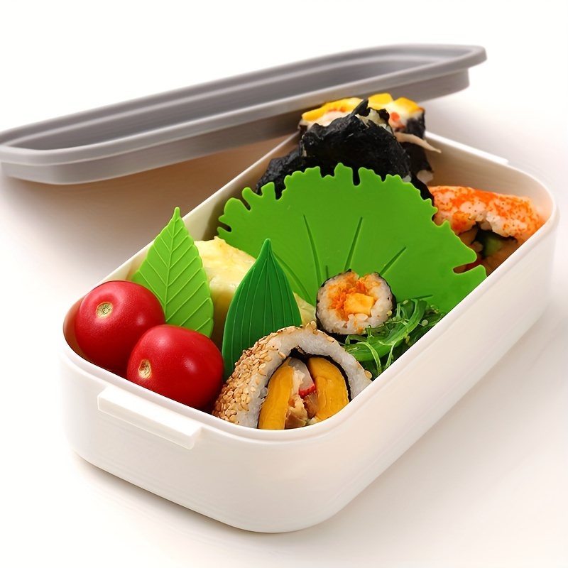 Lot Green Leaves Lunch Box Decoration Leaf Shape Bento Rice - Temu