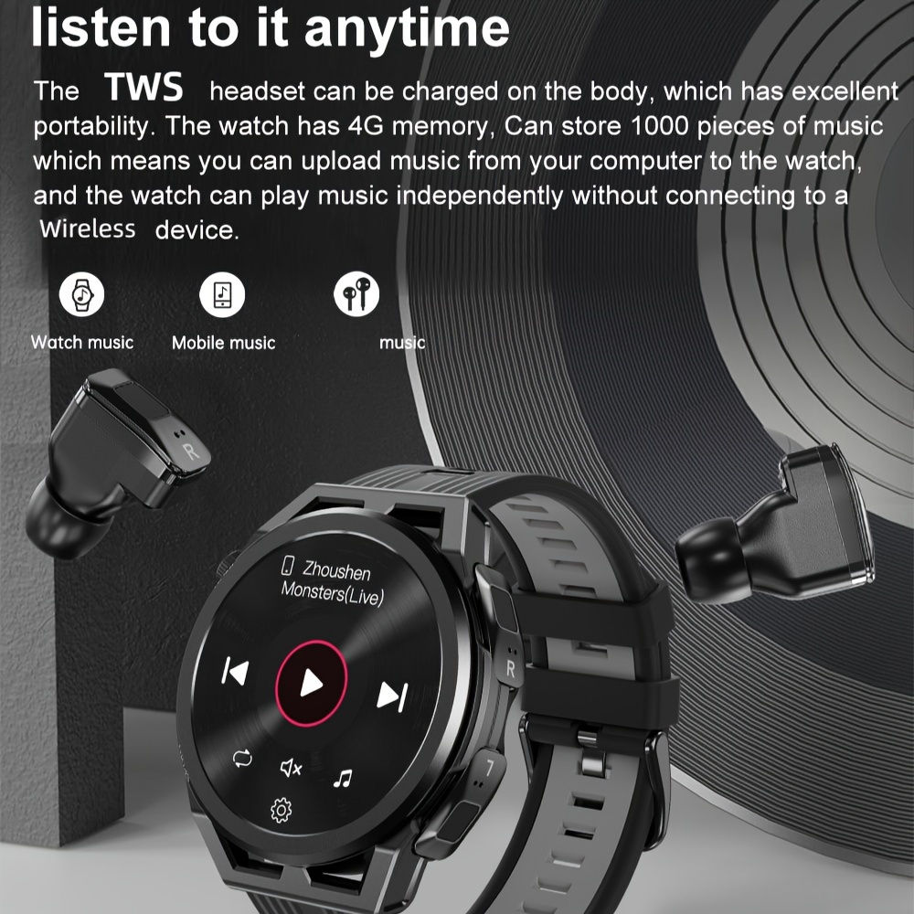 2023 New N18 Smart Watch Tws Headset 2 in 1 Design Full - Temu