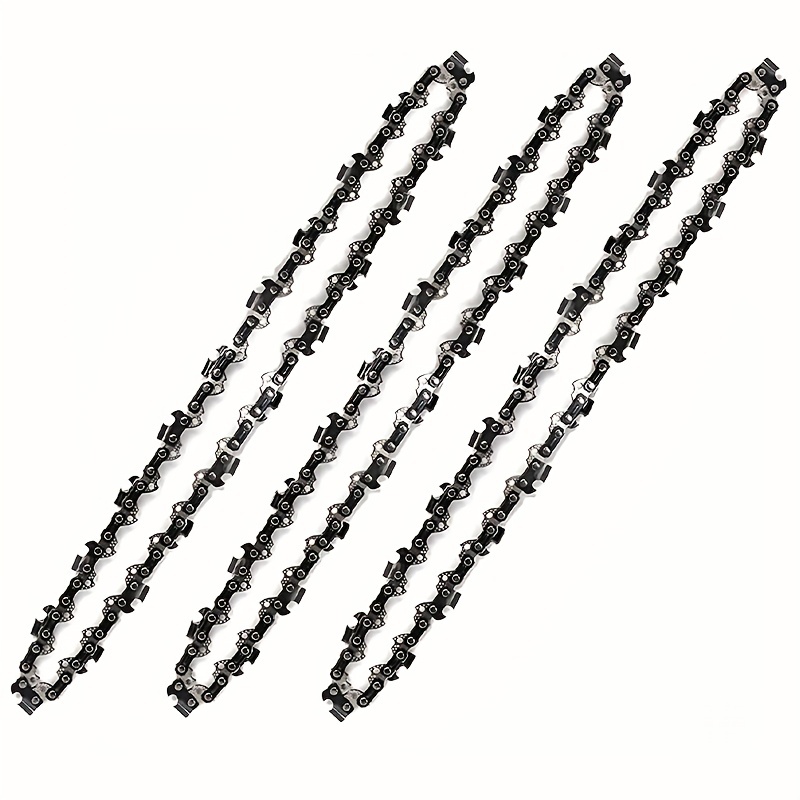 Lot de 3 chaînes de tronçonneuse de 50,8 cm pour barre de 50,8 cm, 76  maillons d'entraînement, pas de 0,8 cm, jauge de 0,1 cm, chaîne de scie de  rechange pour Timberpro 62CC et autres tronçonneuses