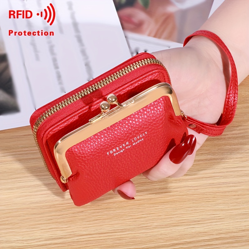 Large Capacity Womens Wallets RFID Leather Purse 