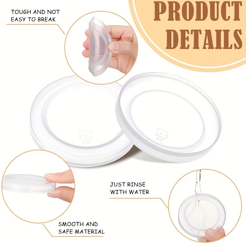 20pcs Oui Yogurt Jar Lids, Yogurt Container Lids, Clear Plastic transparent  Oui Lids For Cookie Coffee Supplies, Glass Jars Containers, Kitchen Storage  Supplies